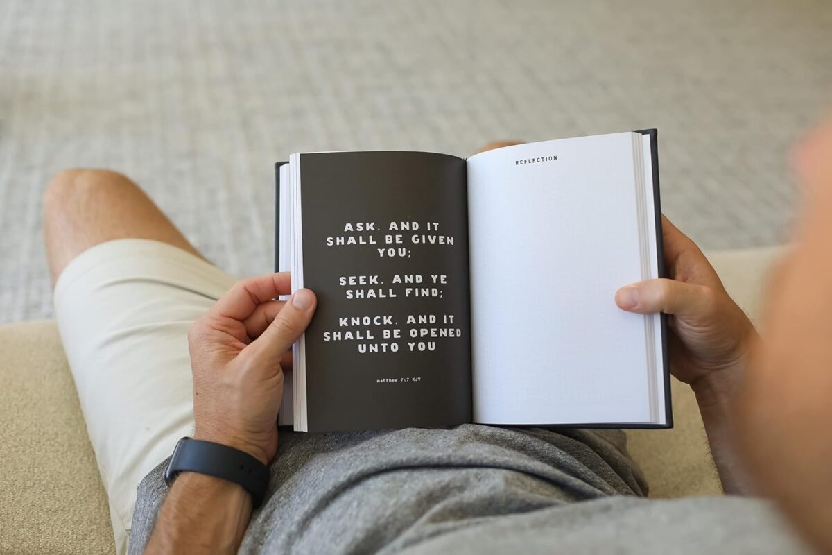 The Prayer Journal for Him: A Daily Christian Journal for Men to Practice Gratitude, Reduce Anxiety and Strengthen Your Faith (Premium Vegan Leather Hardcover) - Image 8