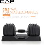 CAP Barbell ADJUSTABELL Adjustable Round Dumbbell Weights - Pairs | 12.5 lb, 25 lb & 55 lb Single Weight Options - Image 2