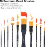 VISWIN Deluxe Acrylic Paint Set, 74 Pcs Complete Art Supplies with Tabletop Sketch Box Easel, 48 Colors Acrylic Paints, Canvas, Paint Brushes, Painting Kit for Adults, Art Set for Artists, Beginners - Image 5