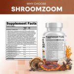 Clean Nutraceuticals Lions Mane 20in1 Mushroom Supplement with Turkey Tail Reishi Cordyceps Chaga Maitake Meshima Poria Cocos Shiitake Oyster Porcini Enoki - Pack - Image 3