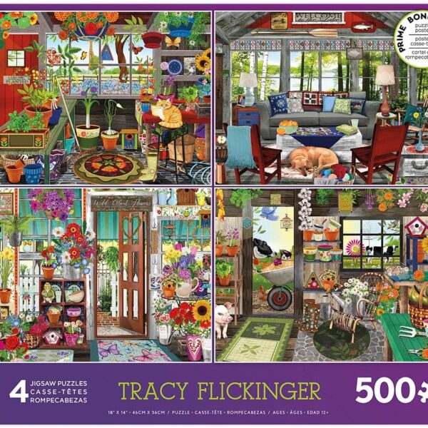 Ceaco - 4 in 1 Multipack - Tracy Flickinger - (4) 500 Piece Jigsaw Puzzle