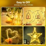 4-Pack Fairy Lights Battery Operated with Timer, Waterproof 16FT 50 LED String Lights Indoor Outdoor, Cuttable Starry Fairy Lights for Christmas Home Bedroom Wedding DIY Centerpiece Decor (Warm White) - Image 4
