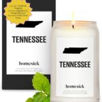 Homesick Scented Candles for Home (Tennessee) - 13.75 oz Long-Lasting Soy Wax Jar Candle for Women & Men for All Occasions, 60-80 Hours Burn Time - Notes of Patchouli, Sandalwood & Tonka Bean