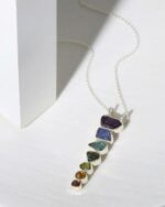 YoTreasure Chakra Healing Gemstone Solid 925 Sterling Silver Chain Pendant Necklace Jewelry - Image 2