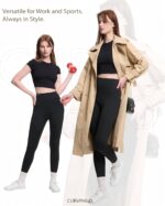 Women's Compression Leggings Butt Lifting Seamless High Waist Tummy Control Stretchy with Pockets - Image 2