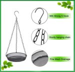 FLINTER 2 Pack Hanging Bird Feeder for Garden Yard Outside - Metal Mesh Platform Tray for Attracting Birds Outdoors - Image 2