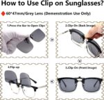 CAXMAN Polarized Clip On Sunglasses Over Prescription Glasses for Men Women UV Protection - Image 4