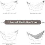Sunnydaze Universal Double Hammock Stand Only - 550-Pound Capacity - Heavy-Duty Hammock Stand for Outside - Fits 9 to 14 Foot Hammocks - Black - Image 2
