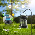 WdtPro Solar Lanterns Outdoor Waterproof, Upgraded Bright Hanging Solar Lights for Outside,Solar Powered Lanterns Lighting LED for Garden Patio Yard Decorative 2 Pack (Warm Light) - Image 5