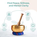 Ohm Store Tibetan Singing Bowl Set — Meditation Sound Bowl Handcrafted in Nepal for Yoga, Chakra Healing, Mindfulness, and Stress Relief — Unique Spiritual Gifts for Women and Men - Image 3
