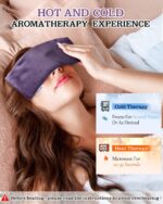 Weighted Eye Mask for Sleep, Yoga, Meditation, Lavender Eye Pillow Heated for Headache, Sinus, Dry Eyes Relief, Aromatherapy Moist Heat Mask Relaxation Gifts for Women and Moms - Image 5