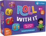 ThinkPsych Roll with It - CBT Coping Skills Kit - Anger Management - Stress Relief - Social Emotional Learning Toys & Anxiety Relief Tools for Kids - Ages 5-12 - Play Therapy & Calm Down Kit