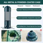 Bird Feeders for Outdoors Squirrel Proof with Weight-Activated Perches, Hanging Bird Feeder for Outside, Metal Feeder for Wild Cardinal, Finch, Blue Jay, Chickadee, 3LB Seed Capacity, Green - Image 3