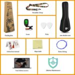 Everjoys Soprano Ukulele Beginner Pack-21 Inch w/Rainbow String Free Online Lesson Gig Bag Fast Learn Songbook Digital Tuner Pick All in One Kit - Image 6