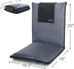 malu Extra Large Padded Floor Chair w/Back Support - Japanese Chair Meditation Cushion, Comfortable Folding Backrest, Removable Easy Wash Cover - Image 3