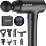 Massage Gun Deep Tissue,Percussion Massager Gun for Athletes Muscle Massage Gun for Pain Relief with 8 Massage Heads & 20 Speeds (Matte Black)