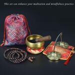 Artcome 7PCS Tibetan Meditation Set - Tibetan Singing Bowl & Tibetan Tingsha Cymbals Bells Handmade in Nepal for Meditation, Yoga, Tranquility, Relaxation, Chakra Healing, Stress Relief & Mindfulness - Image 7
