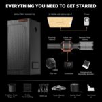 Spider Farmer Grow Tent Kit 2x2x5ft Complete System, SF1000D Samsung Diodes Full Spectrum LED Grow Light 24"X24"X55" Indoor 1680D Mylar Tent with 4" Ventilation System & 6'' Clip Fan - Image 2