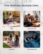 ZonLi Japanese Floor Futon Mattress Queen Size 60"x 80",100% Cotton 2.5'' Thicken Tatami Mattress,Foldable Sleeping Pad,Portable Dormitory Tatami Mat,Roll Up Floor Lounger Bed for Adult (Grey) - Image 8