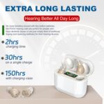 Hearing Aids with Long-Lasting Charging Case, Invisible Hearing Aids for Seniors with Smart Noise Cancellation, Completely-In-Canal Hearing Aid Devices, Easy Control - Image 3