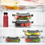 M MCIRCO 10-Pack,22 Oz Glass Meal Prep Containers,Glass Food Storage Containers with lids,Glass Lunch Containers,Microwave, Oven, Freezer and Dishwasher (Gray) - Image 6