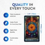 CRAFTERIAN Stained Glass Tarot Cards, 78 Tarot Deck with Foil Edges, Original Tarot Cards for Beginners and Experts with Guide Book, Fortune Telling Game, Divination Tools for All Skill Levels. - Image 4