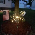 Anordsem Solar Fireworks Lights for Outdoor:Garden Light Waterproof for Yard Outside Decoration-Sparkler Stick LEDs for Pathway Lawn -Twinkle Lamp Powered Walkway Stake Party 4 Pack Warm White - Image 5