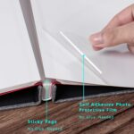 Photo Album Self Adhesive 3x5 4x6 5x7 6x8 8x10 8.5x11 11x10.6 Magnetic Scrapbook Length 11x10.6 Inch 40 Pages Linen Cover DIY Photo Album with A Metallic Pen and DIY Accessories(Gray) - Image 4