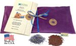 KOYA Naturals Soft Velvet Flax Seed Pillow with Lavender - Microwave Heating Pad – Microwavable Moist Heat Pack – for Neck, Muscle, Joint, Stomach Pain, Menstrual Cramps – Warm Wrap (Purple) - Image 2