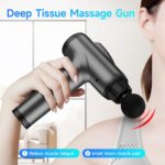 JQX Massage Gun Deep Tissue, Handheld Electric Body Muscle Massage Gun, High Percussion Vibration Back Neck Massager for Athletes with 30 Speed Levels & 9 Heads, Gifts for Men and Women (Grey) - Image 6