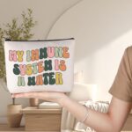 G2TUP Chronic Illness Makeup Bag Chronic Illness Gift Invisible Illness Gift My Immune System Is A Hater Zipper Pouch (Immune System) - Image 6