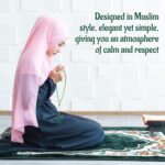 2Pcs Muslim Prayer Rug with 2Pcs Prayer Beads Thick Soft Velvet Prayer Matt Islam Arabic Turkish Design Daily Salah Mat Sajadah Meditation Ramadan Eid Gift for Women Men(Green) - Image 7