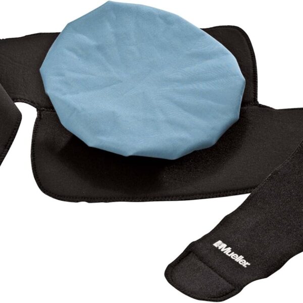 MUELLER Sports Medicine Ice Bag Wrap, Cold Therapy for Injuries and Pain Relief, Ice Pack Included, Black