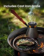 Ciays Large Propane Fire Pit 19 Inch, Gas Fire Pit with Grill Grate, Folding Legs, Hose Hooks, Propane Tank Holder, Cover & Carry Strap, CSA Certified Portable Outdoor Fire Pit for Camping, 58,000 BTU - Image 3