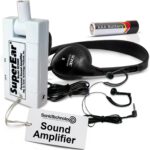 SuperEar Personal Sound Amplifier Model SE5000 (PSAP), 50dB Gain, Hand Held Pocket Size Audio Amplifier with Headphones, EarBuds, Tactile On/Off Volume Control for Adults, Audiologists, and Seniors