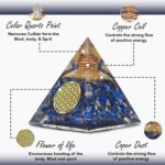 Lapis Lazuli Pyramid – Handmade Healing Crystal for Meditation, Reiki, Chakra Balancing, Spiritual Growth & Inner Truth – Natural Orgonite Energy Generator for Positivity & Focus - Image 4