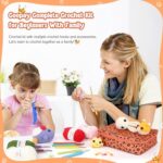 Coopay Crochet Kit Beginners Crochet Hook Set with Crochet Yarn,58PCS Portable Crochet Set Ergonomic Crochet Hooks Travel Knitting Crochet Supplies - Image 3