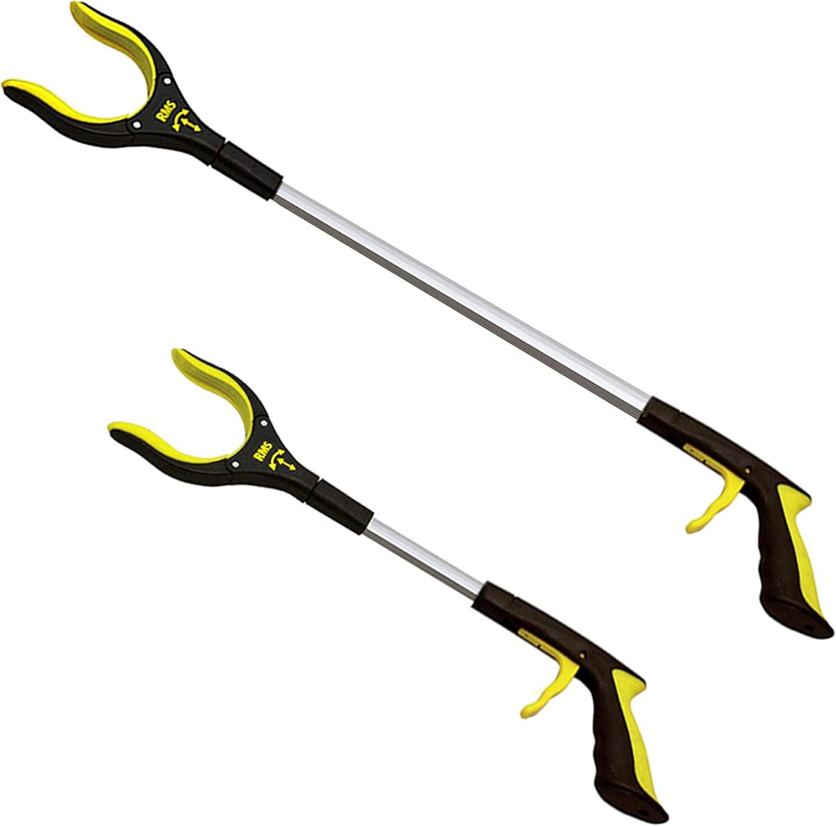 RMS 2-Pack 32 Inch and 19 Inch Grabber Reacher with Rotating Jaw - Mobility Aid Reaching Assist Tool - Image 1