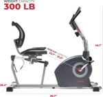 Sunny Health & Fitness Heavy-Duty Recumbent Smart Bike, Wide Cushioned Seat & Back, Cycling Workout Machine, Bicycle Exercise for Adult/Seniors at Home, Free Exclusive SunnyFit App Bluetooth Link - Image 6