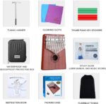 GECKO Kalimba 17 Keys Thumb Piano with Waterproof Protective Box, Tune Hammer and Study Instruction, Portable Mbira Sanza Finger Piano, Meditation Sound, Gift for Kids Adult Beginners Professional - Image 6