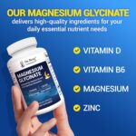 Dr. Berg Magnesium Glycinate with Vitamin D, B6 & Zinc for Stress Relief, Calm, Relaxation, & Good Sleep* - 120 mg Per Magnesium Bisglycinate Capsule - Chelated Magnesium Glycinate - 150 Caps - Image 6