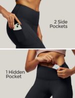 IUGA High Waist Yoga Pants with Pockets, Leggings for Women Tummy Control, Workout Leggings for Women 4 Way Stretch - Image 3