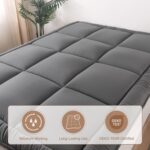 WhatsBedding Japanese Floor Mattress Futon Mattress 3" Grey Tatami Mat Shredded Memory Foam Filled Sleeping Pad, Foldable & Portable Roll Up Lounger Camping Bed for Kids and Adult,Twin Size 39"x 80" - Image 7