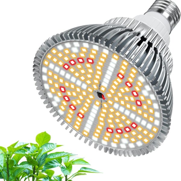 LED Grow Light Bulbs for Indoor Plants Full Spectrum, 320W Equivalent Plant Light Bulb, 4000K Plant Grow Light Bulb, Grow Bulb E26 Base, Grow Light for Indoor Plants, Seed Starting, Pack 1