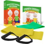Resistance Bands for Physical Therapy - Pack of 2 Exercise Bands with Handles & a Detailed Guide Book - Adjustable Chair Exercises for Seniors Rehab at Home