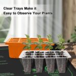 GooingTop Seed Starter Tray, 6 Pack 72 Cells Plant Grow Kit with Adjustable Humidity Vent for Mini Greenhouse Garden Germination,Bonsai Seedlings Starting Growing - Image 6