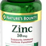 Nature's Bounty Zinc 50mg, Immune Support & Antioxidant Supplement, Promotes Skin Health 250 Tablets