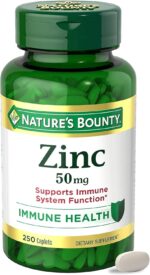 Nature's Bounty Zinc 50mg, Immune Support & Antioxidant Supplement, Promotes Skin Health 250 Tablets