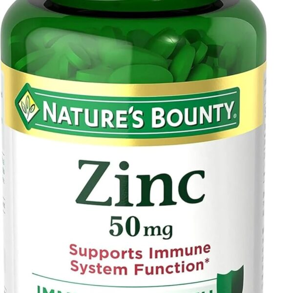 Nature's Bounty Zinc 50mg, Immune Support & Antioxidant Supplement, Promotes Skin Health 250 Tablets