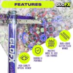 GloFX 7.5-inch Purple Liquid Kaleidoscope Tube - Colorful Kaleidoscopes for Adults, Flow Toys Rave Glitter Wands - Sensory Glitter Wands and Rave Toys - Image 2